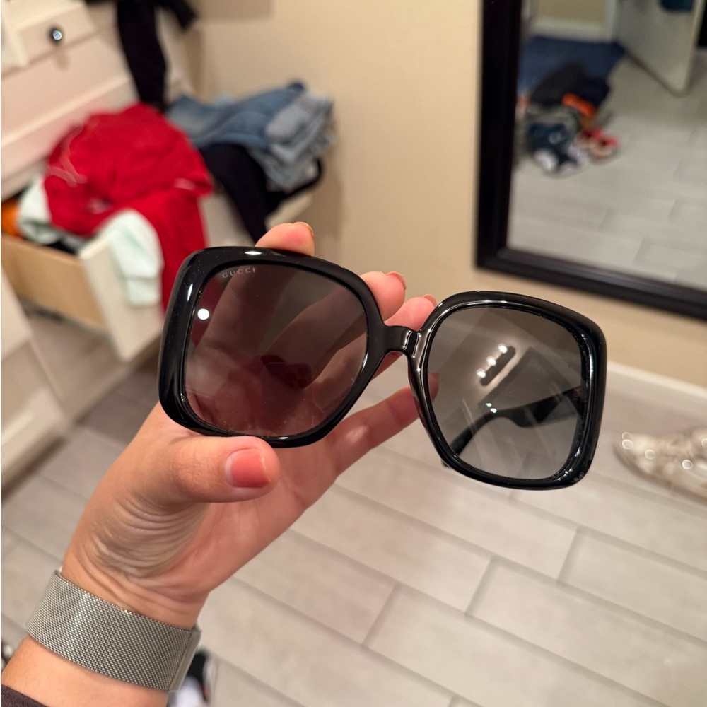 Gucci Black Oversized Square Sunglasses